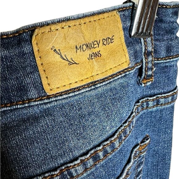 Monkey Ride Jeans original vintage raw hem ankle jeans size 11 - Picture 8 of 9